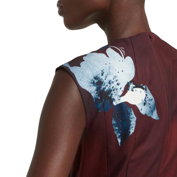 Erdem Floral cotton faille midi dress Size 4 UK, XS US NEW - Picture 9 of 11